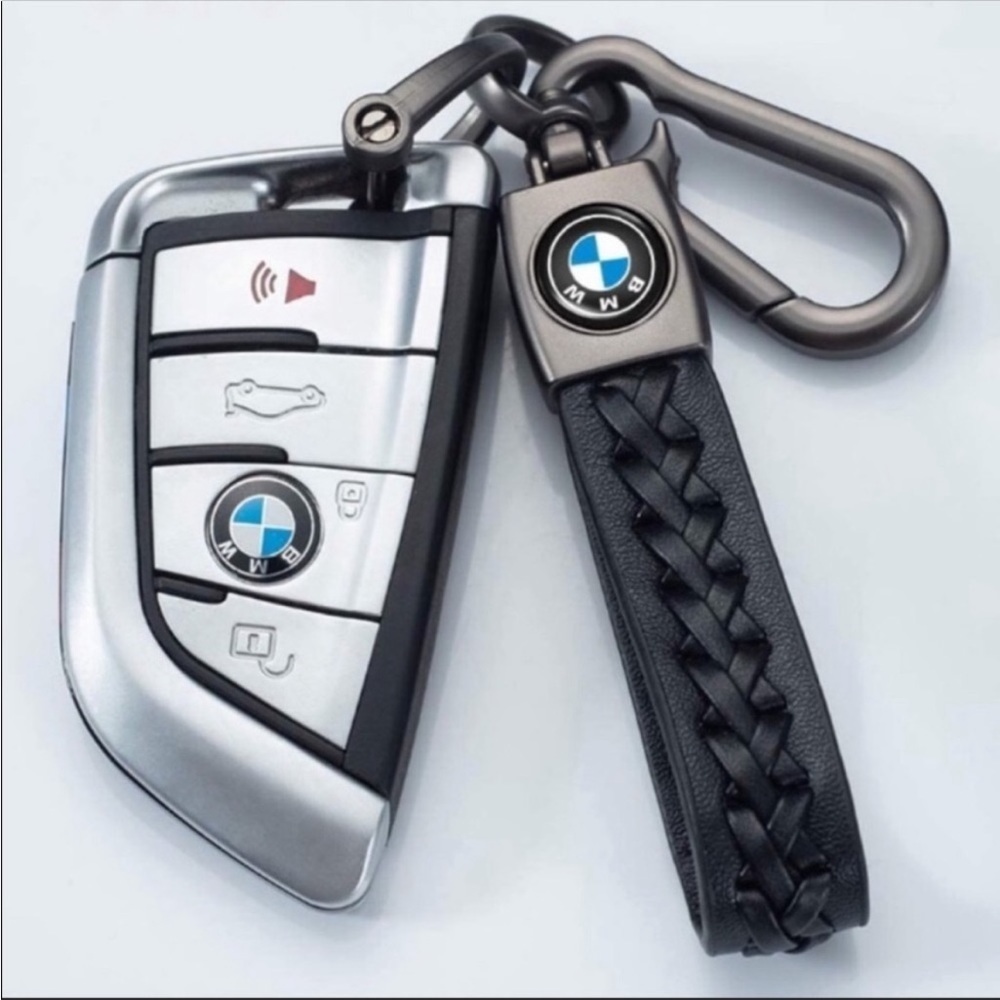 Genuine Leather Car Logo Keychain Suit for BMW - Picture 1 of 2